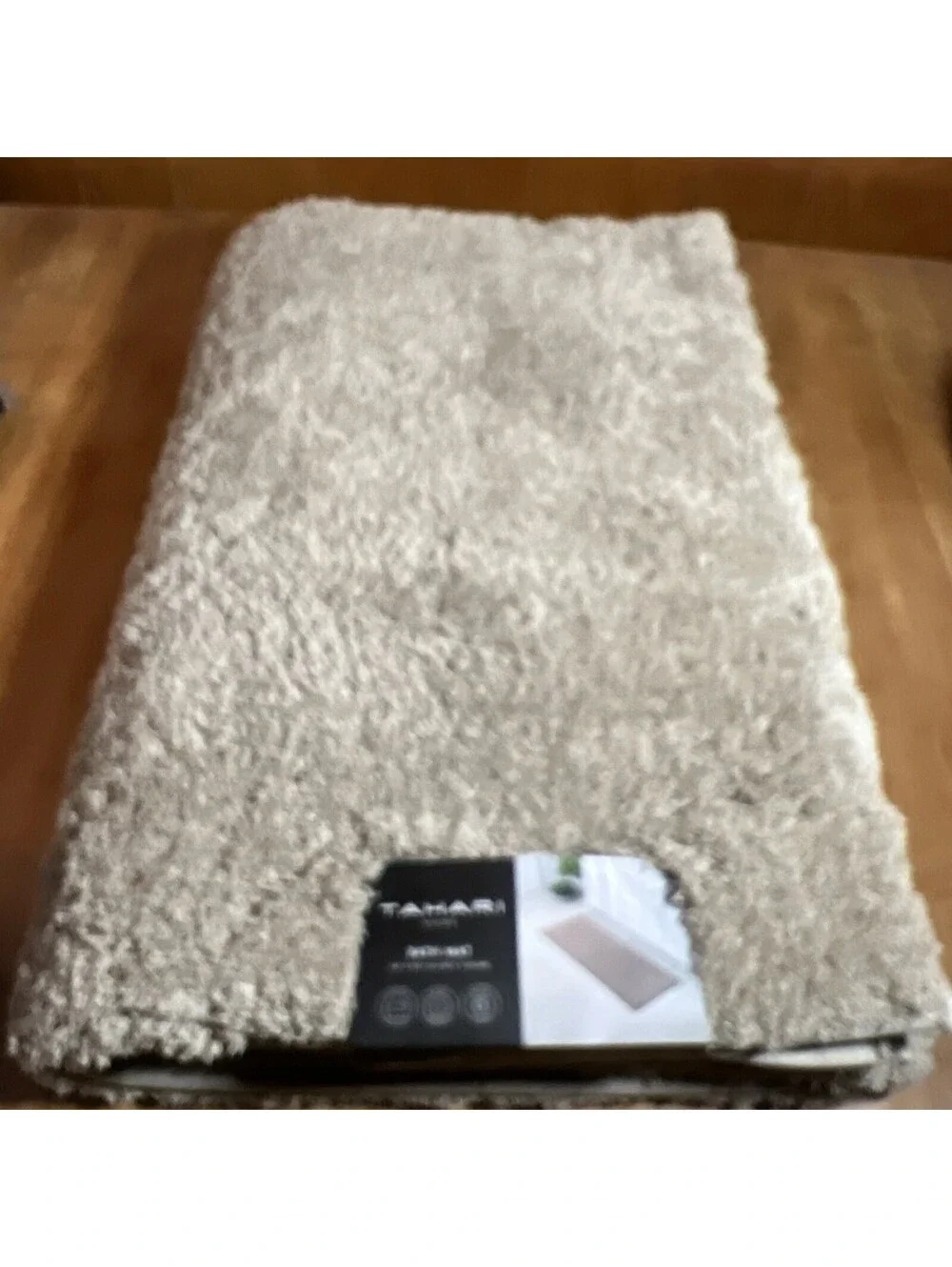 Tahari Home Taupe Bath Mat 24” X 60”, New